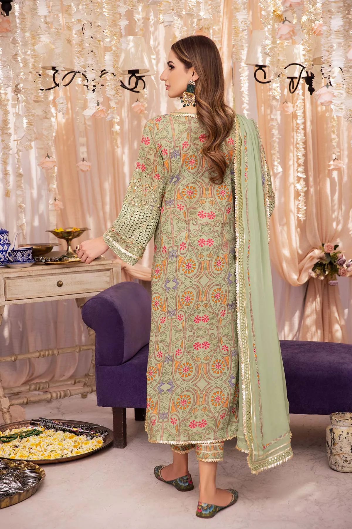 3 Pc Charizma Unstitched Luxury Embroidered Eid Collection ED23-06