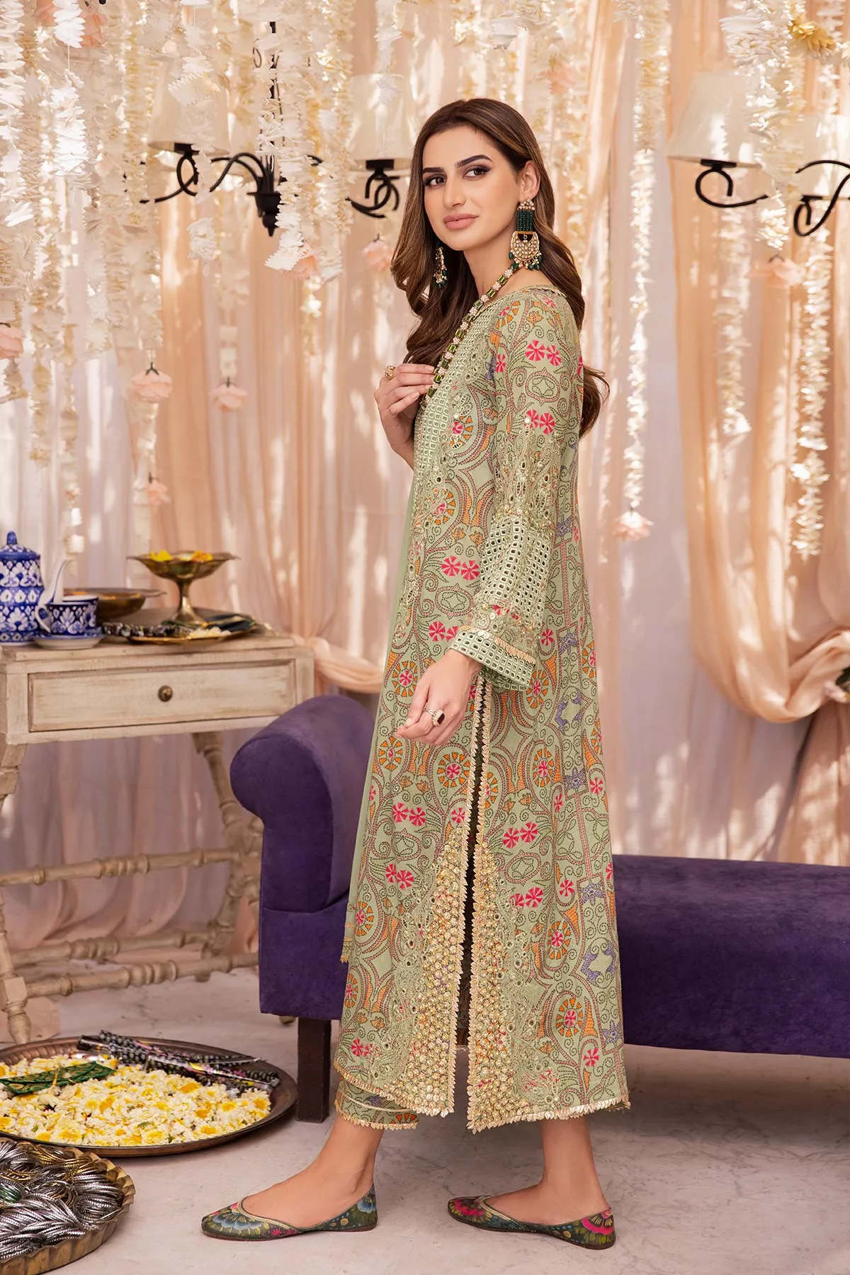 3 Pc Charizma Unstitched Luxury Embroidered Eid Collection ED23-06