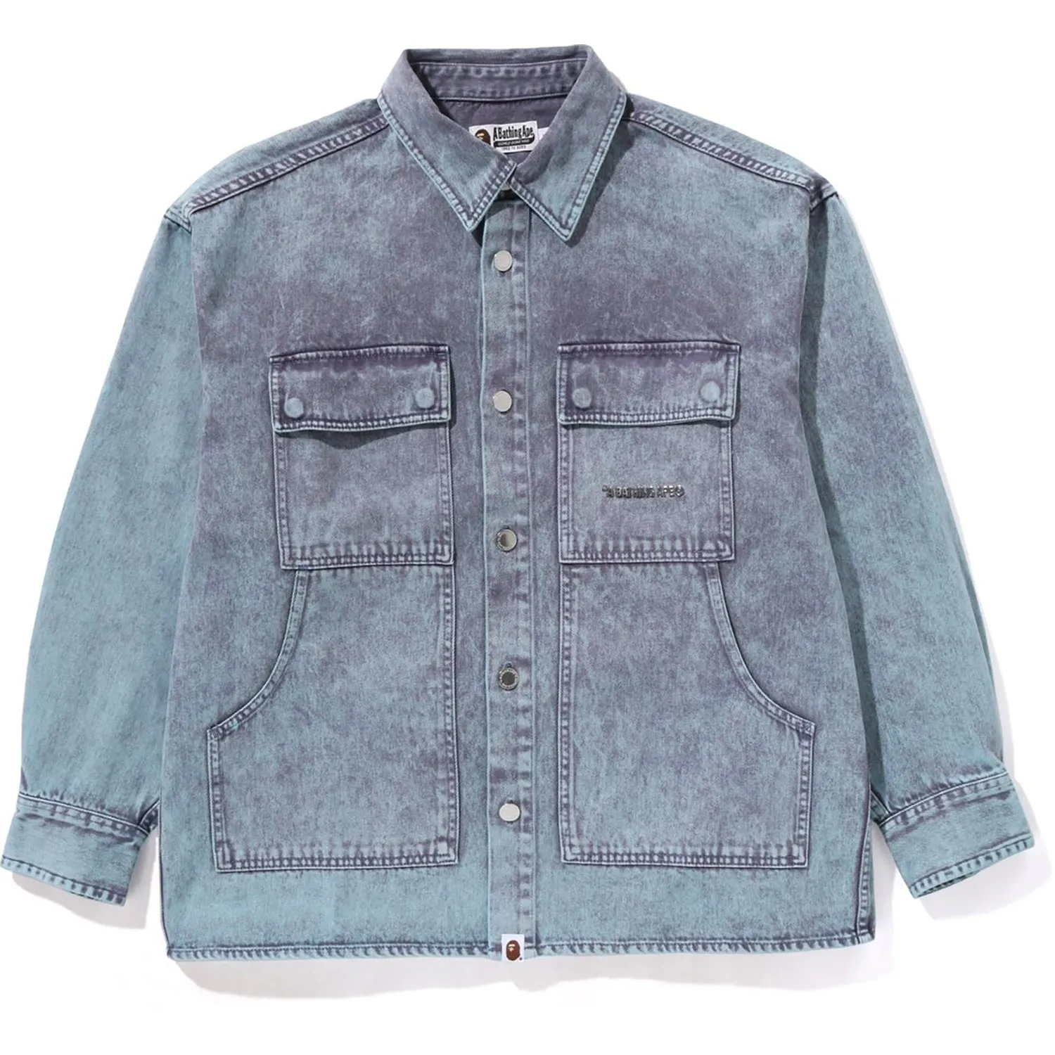 ACID WASH WORK SHIRT MENS