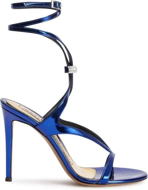 Alexandre Vauthier Smila 105mm metallic-effect sandals Blue