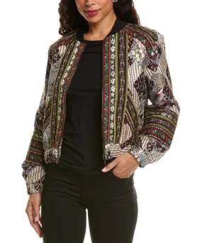 ALLISON Ribbon Trim Bomber Jacket