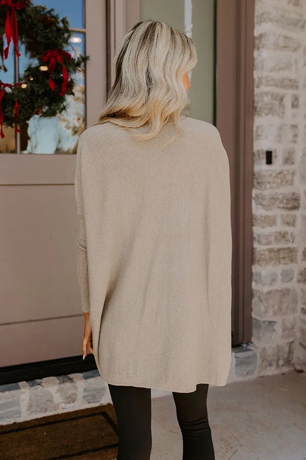 Always Cozy Sweater Top in Taupe