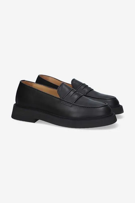 A.P.C. leather loafers men's black color