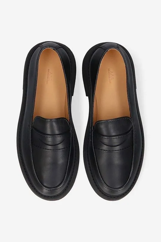 A.P.C. leather loafers men's black color