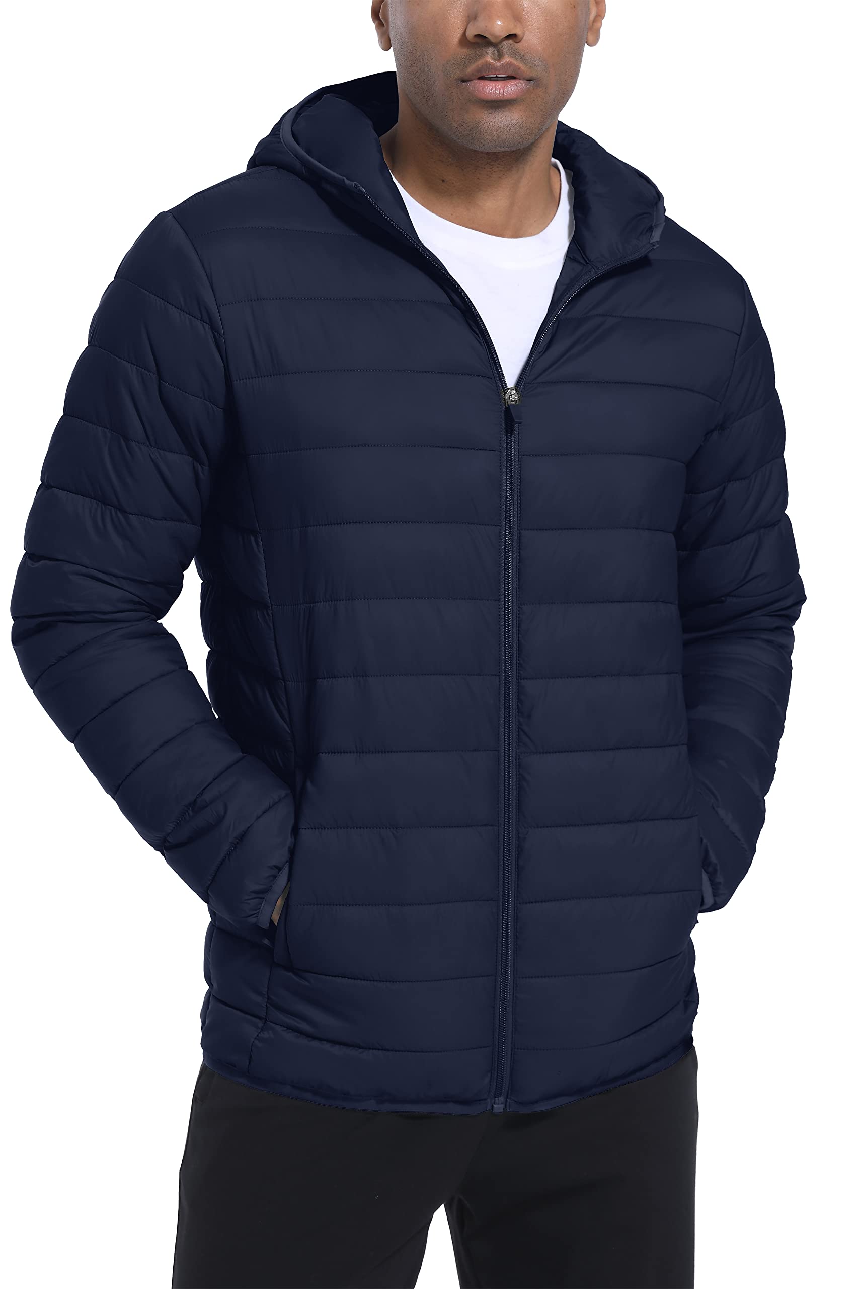 Ashore Shop Mens Lightweight Puffer Jackets Mens Quilted Polyester Nylon Jacket