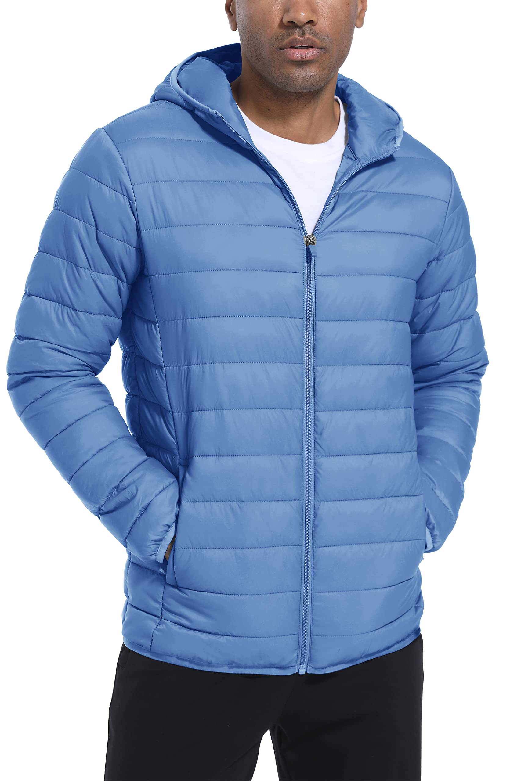 Ashore Shop Mens Lightweight Puffer Jackets Mens Quilted Polyester Nylon Jacket