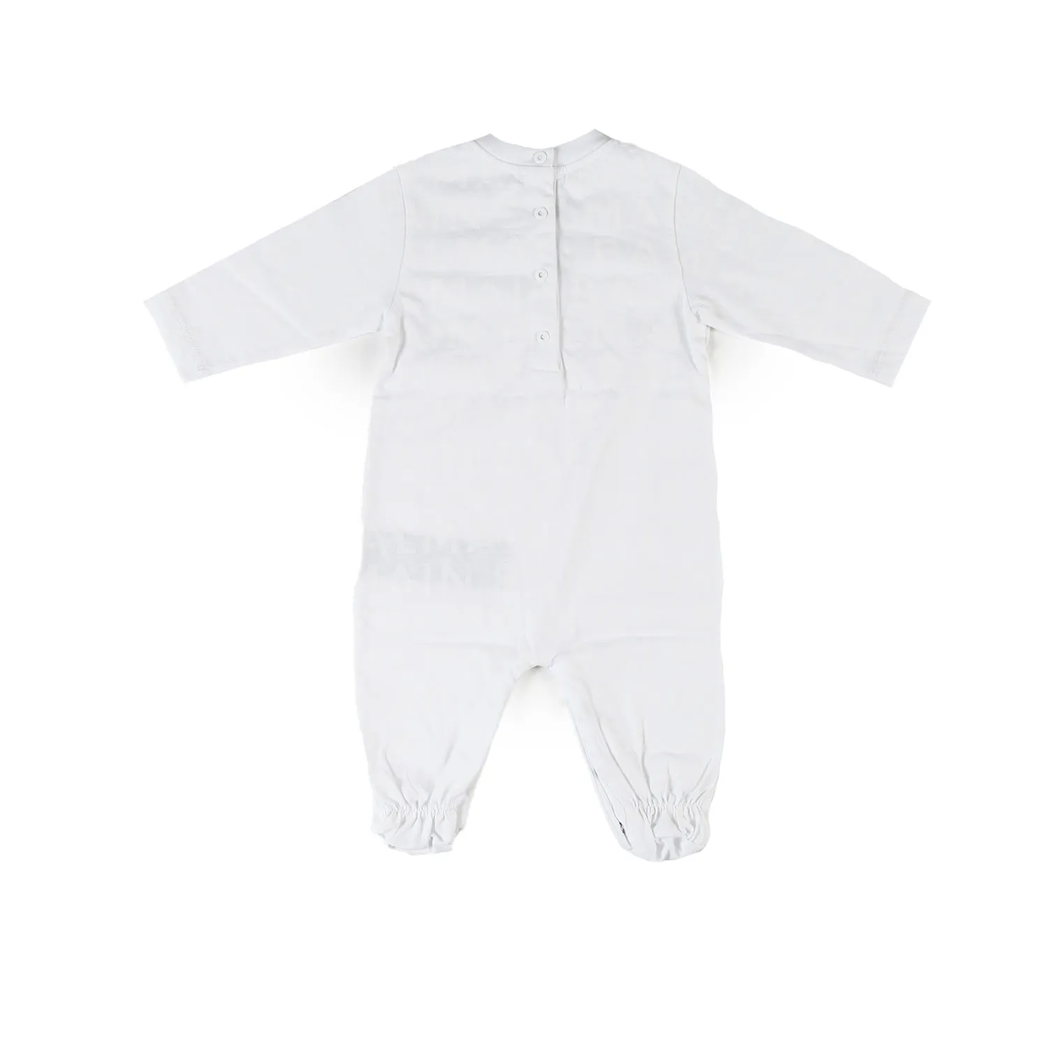 Balmain White Balmain Romper Set With Tonal Logos