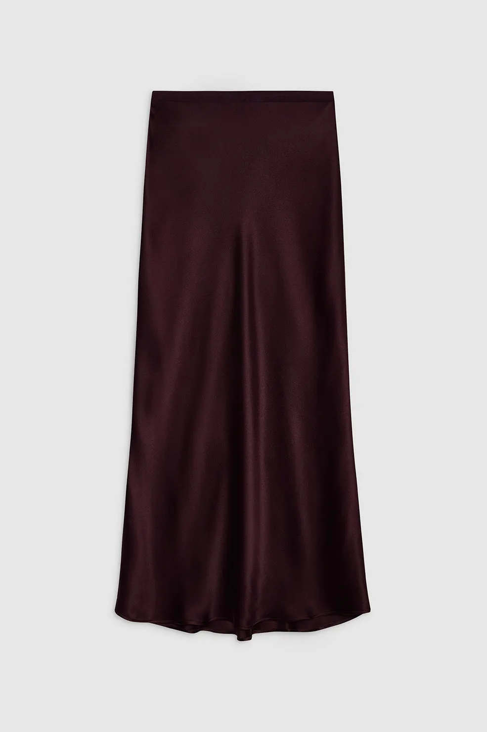 Bar Silk Skirt - Bordeaux