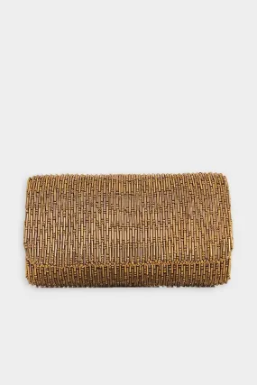 Beaded Clutch in Bronze