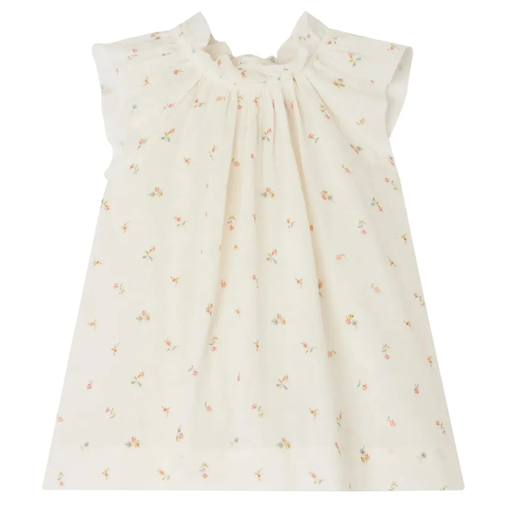 Bonpoint Baby Nuage Dress Natural Floral White