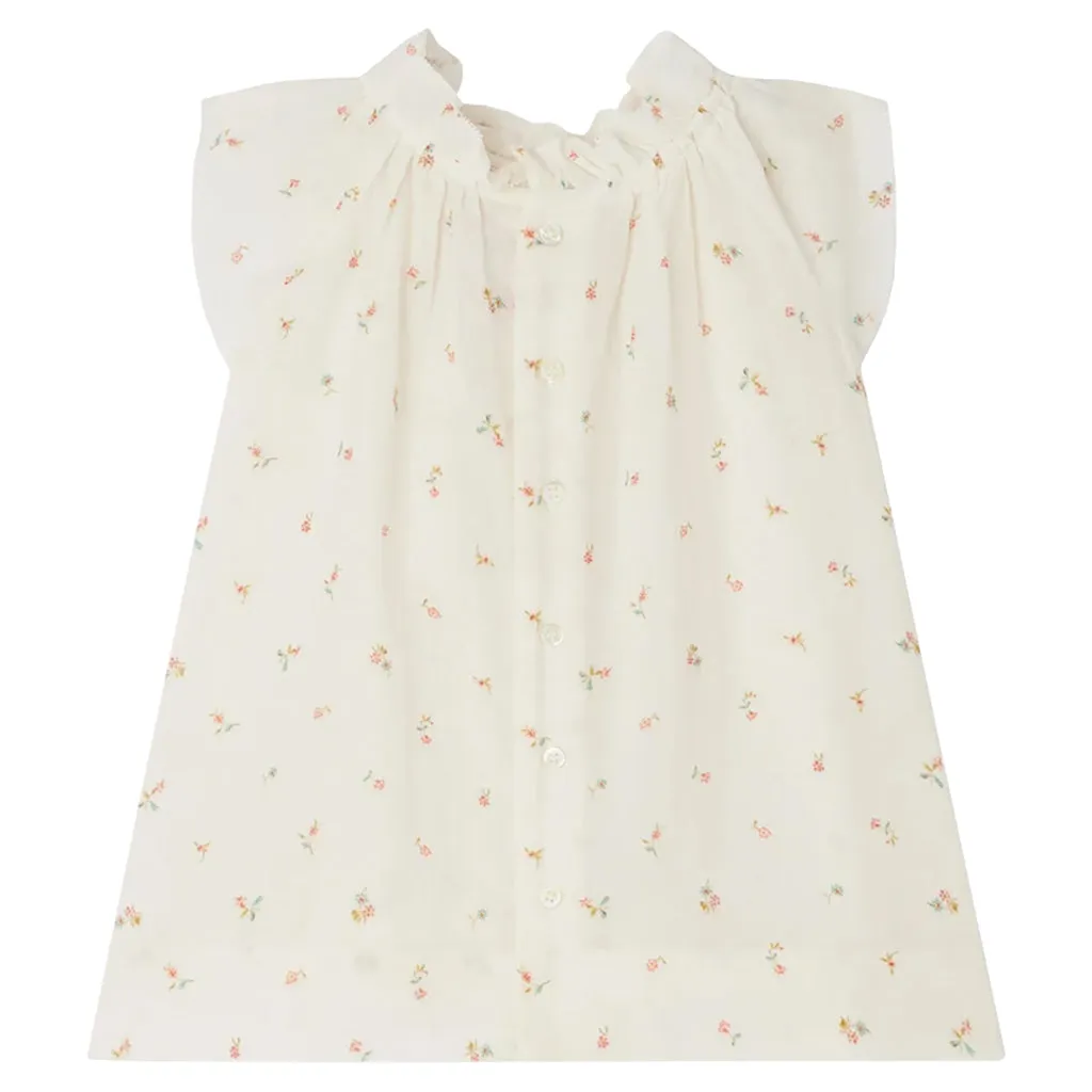 Bonpoint Baby Nuage Dress Natural Floral White