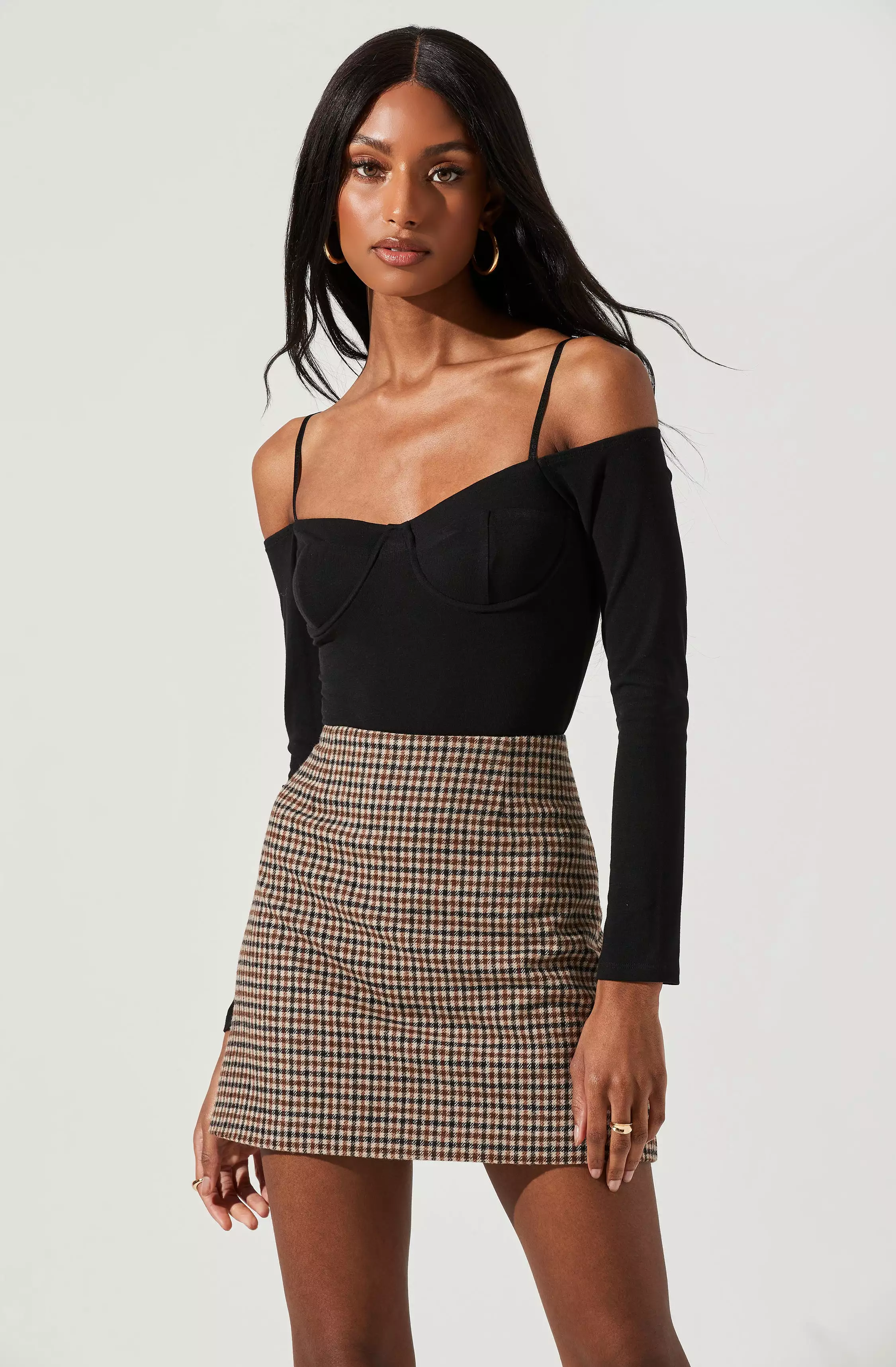 Brina Plaid Mini Skirt