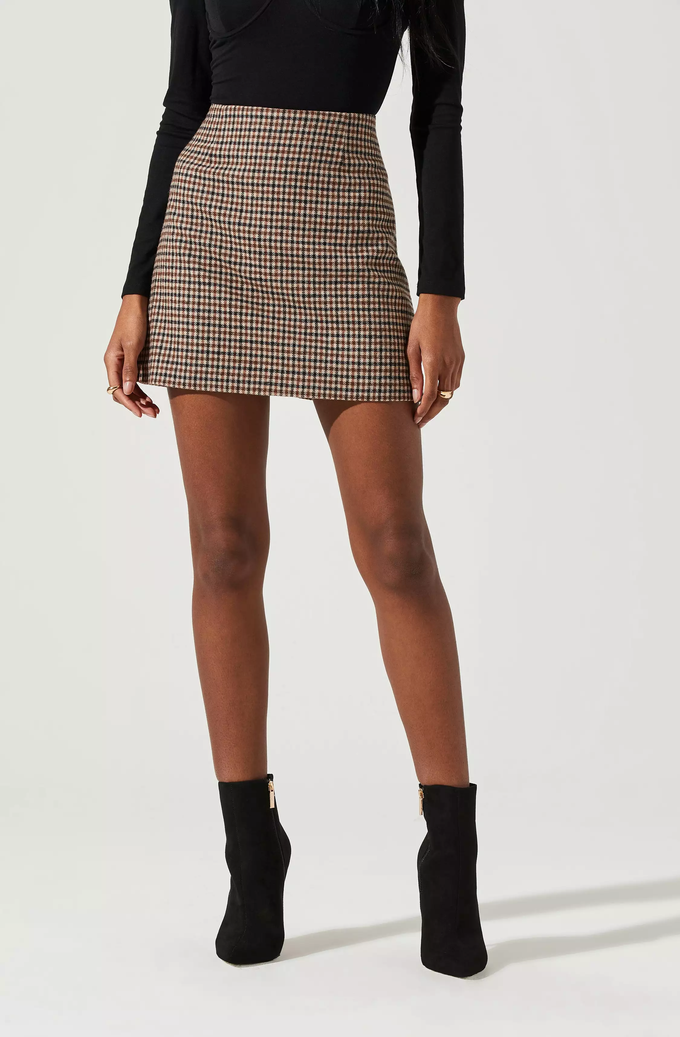 Brina Plaid Mini Skirt