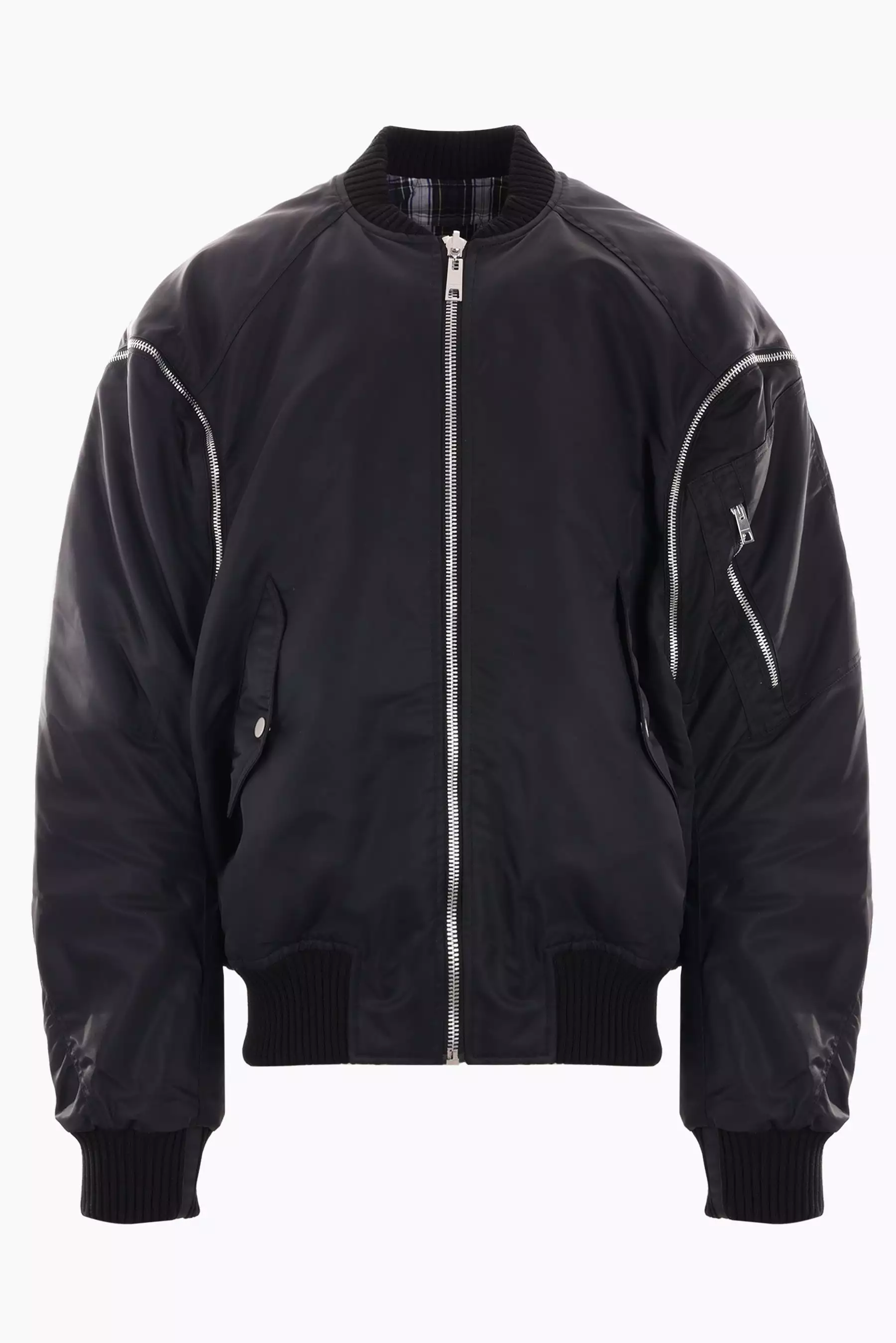 British Bulldog padded reversible bomber jacket in nylon and viscose