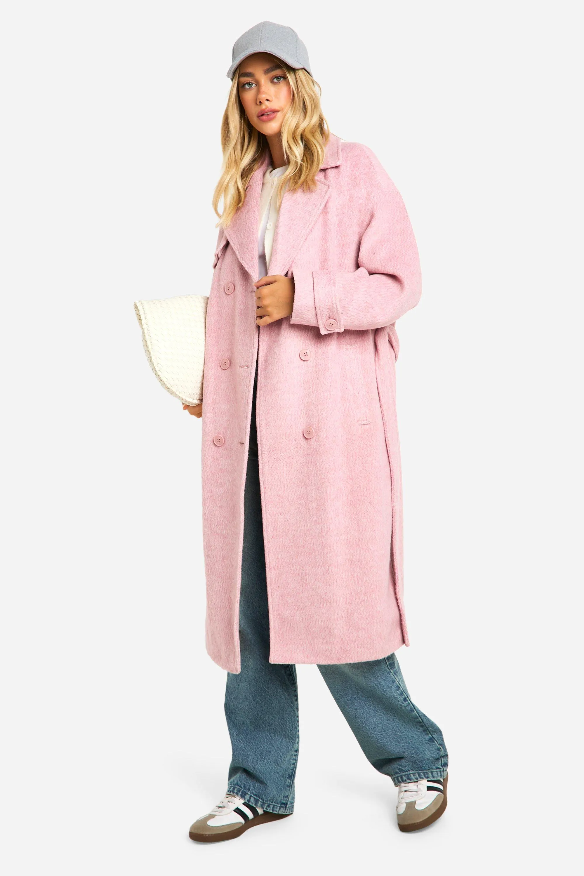 Brushed Oversized Wool Look Coat