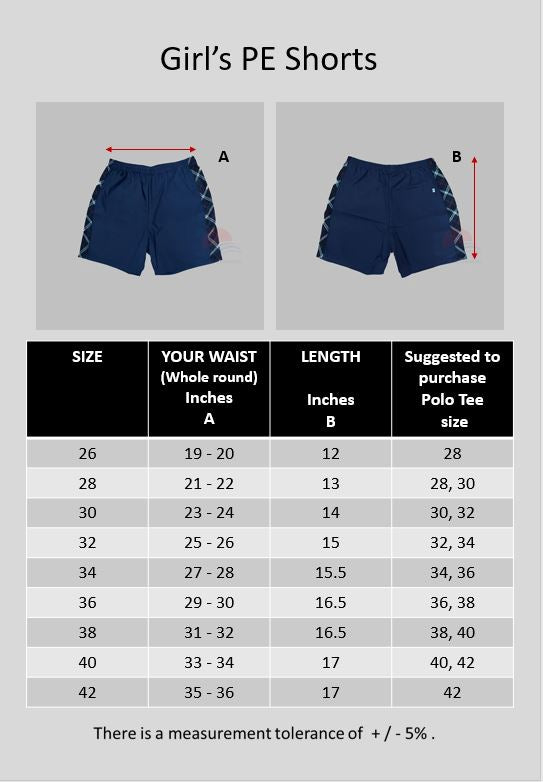 BVPS Girl's PE Shorts