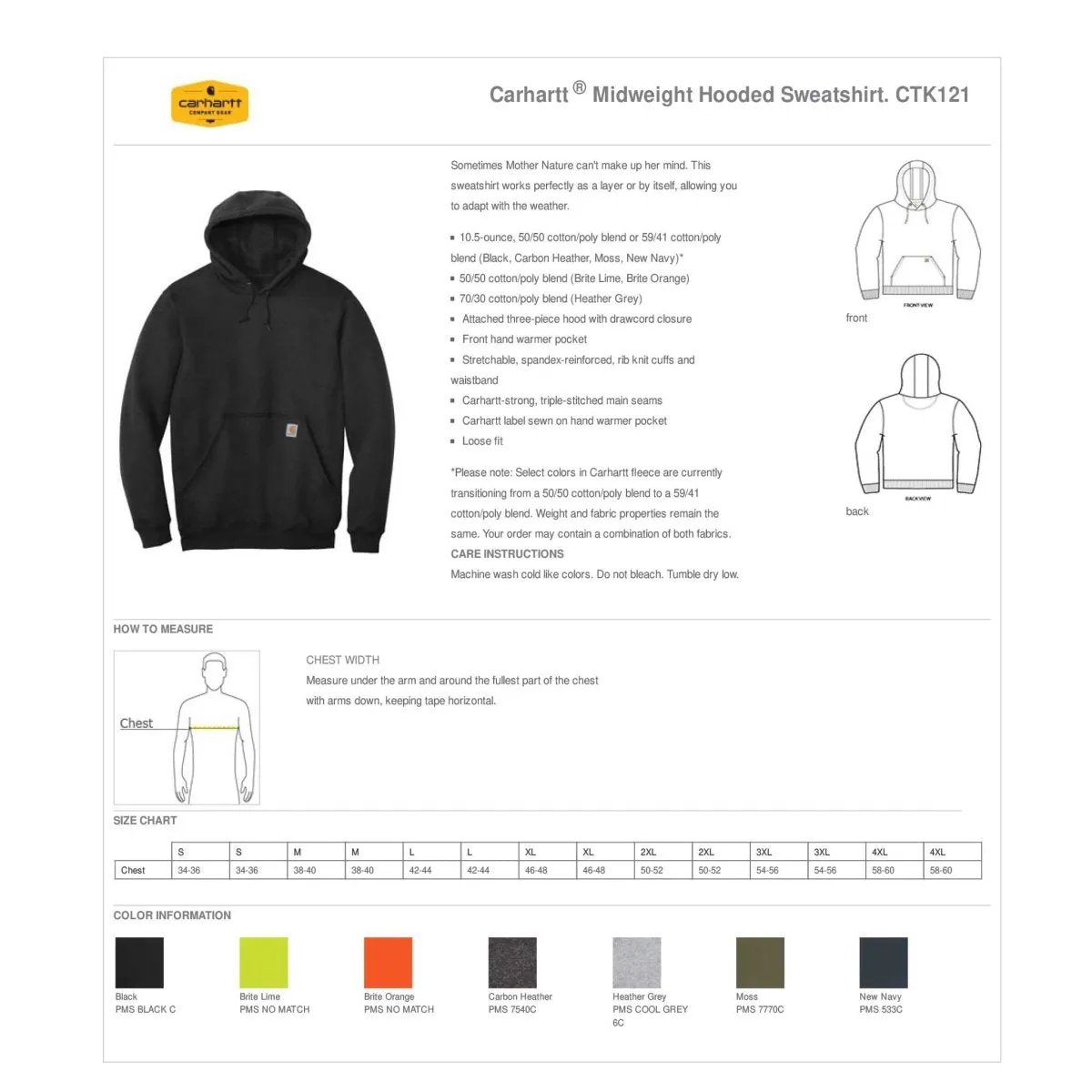 Carhartt Midweight Hoodie Sweatshirt