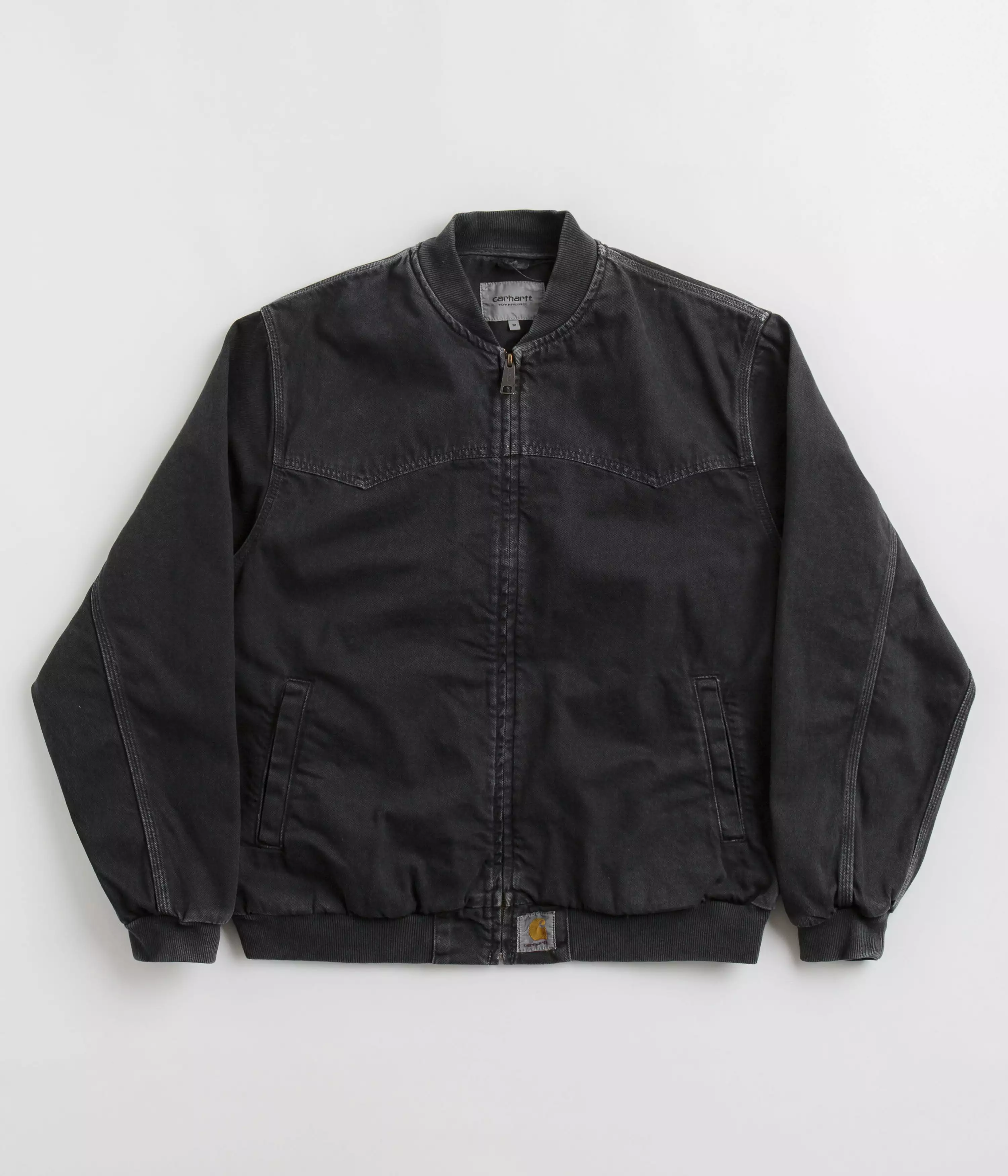 Carhartt OG Santa Fe Bomber Jacket - Stone Dyed Black