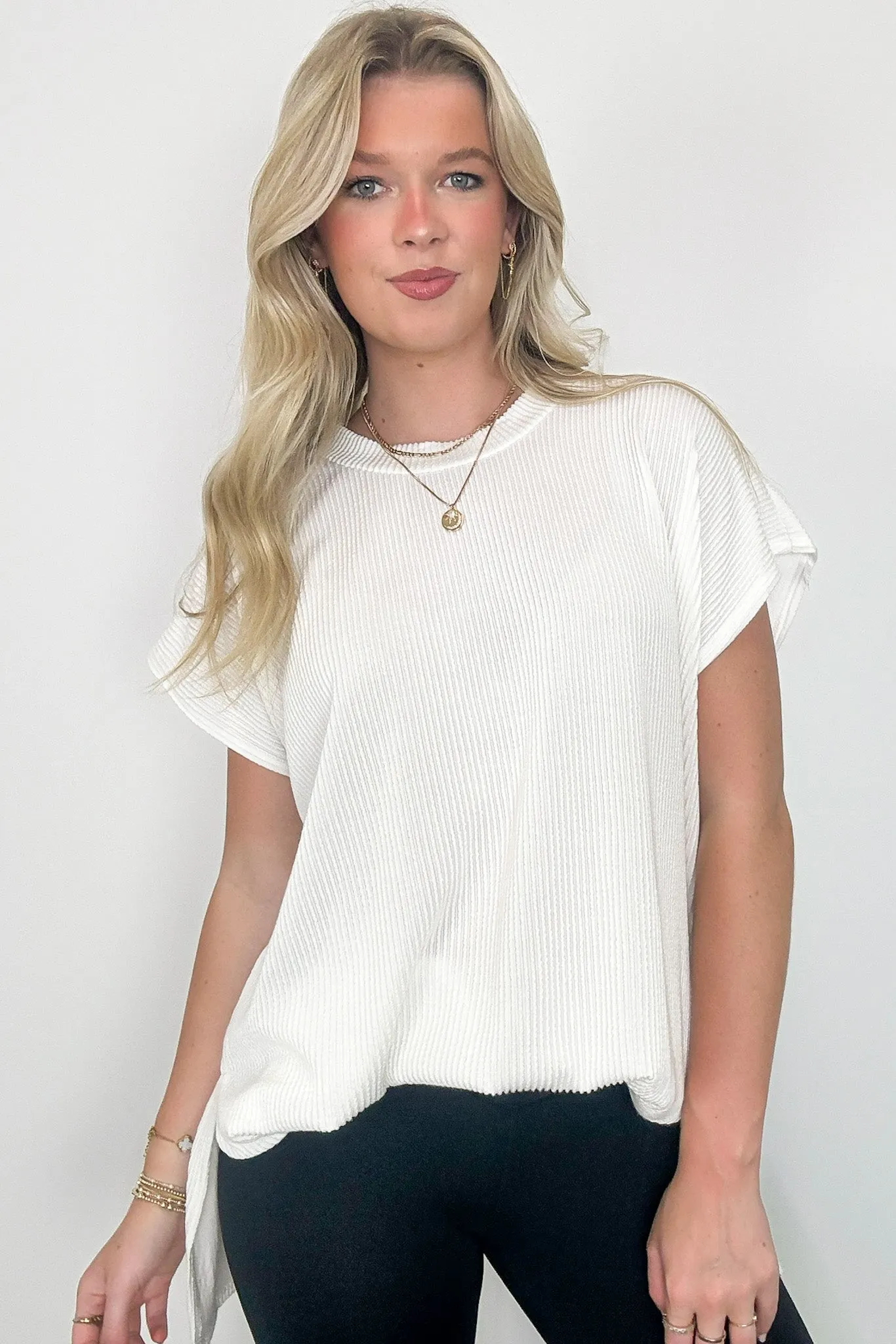 Casual Favorite Short Sleeve Side Slit Tunic Top - BACK IN STOCK