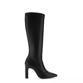 Christy Boot In Black Vegan Stretch Leather