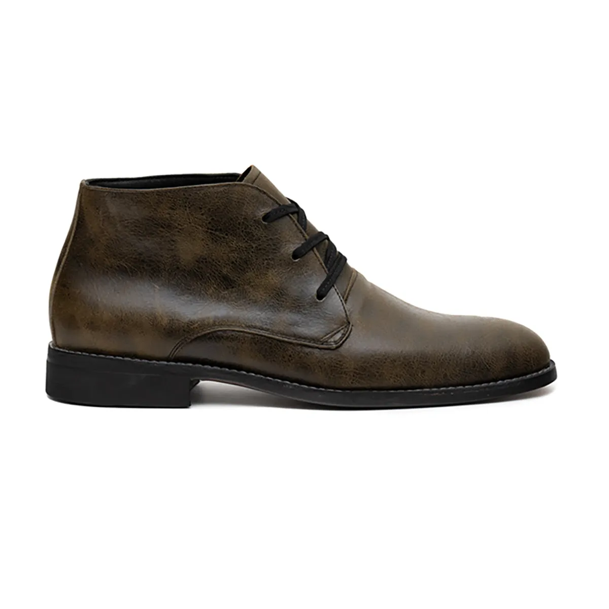 Chukka Boot - lace up/ Green  leather w/ dark accents/ leather sole