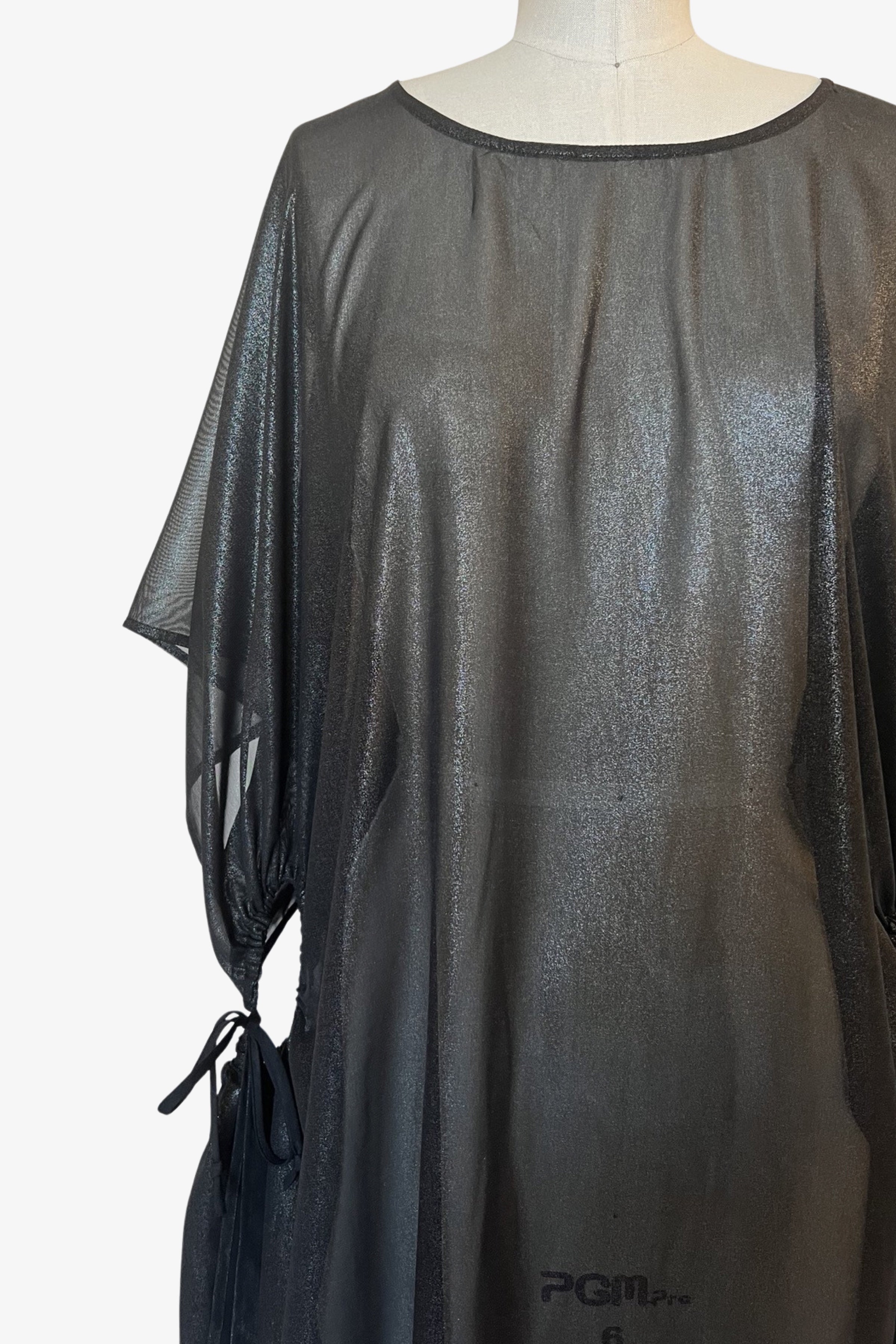 Convertible Lisbon Dress | Sheer Black Foil