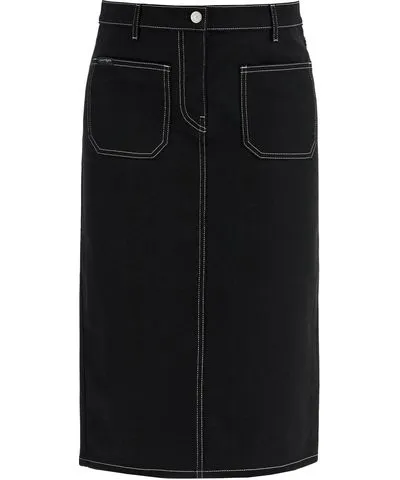 Courrèges denim midi skirt in seven