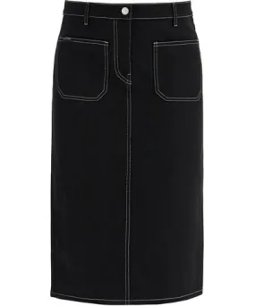 Courrèges denim midi skirt in seven