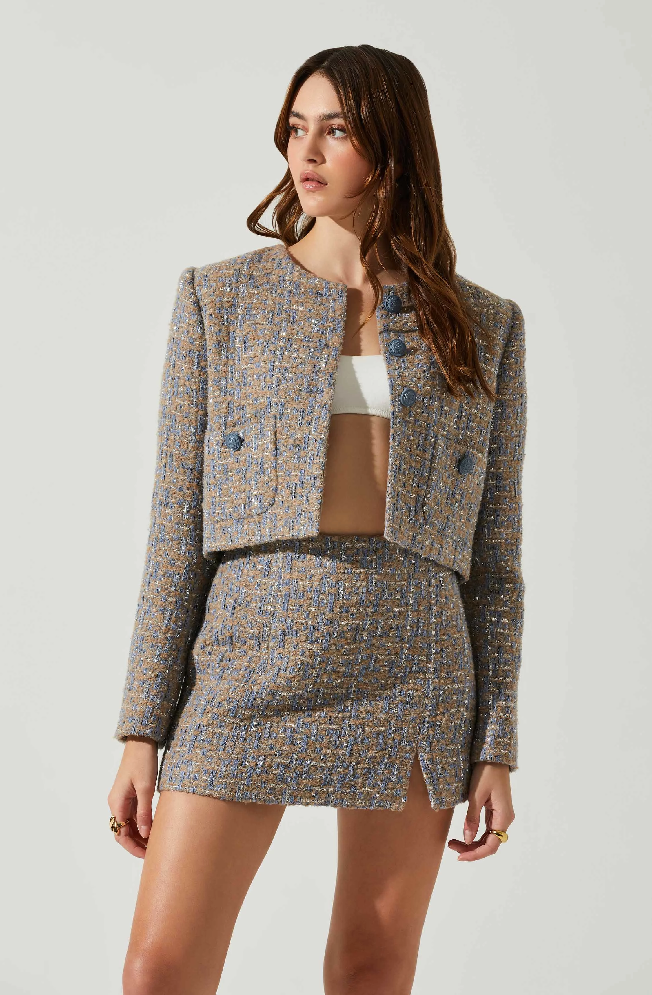 Covina Tweed Mini Skirt