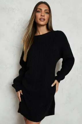 Crew Neck Sweater Dress