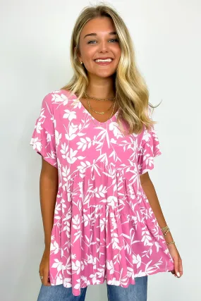 Darling Life Floral Tiered Babydoll Tunic Top