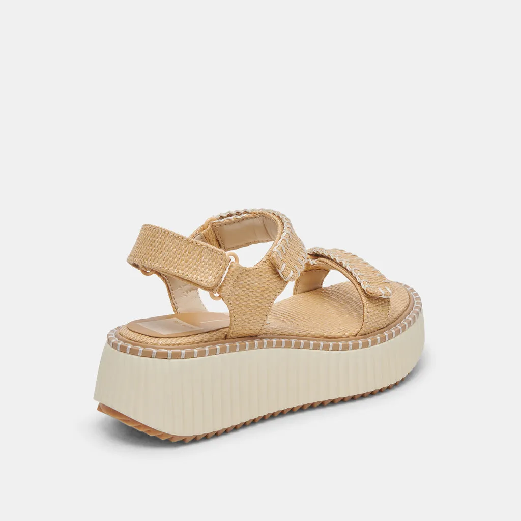 DEBRA SANDALS LT NATURAL RAFFIA– Dolce Vita 6940496265282