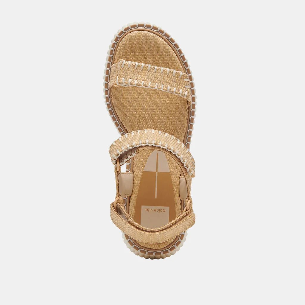 DEBRA SANDALS LT NATURAL RAFFIA– Dolce Vita 6940496265282