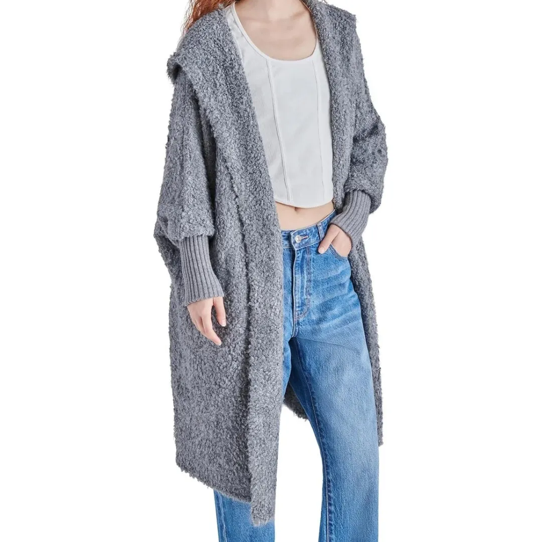 DELSEY SWEATER COAT HEATHER GREY