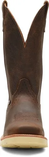 Double H Mens Wooten 12”inch American Made Square Steel Toe Work Western Boot(DH4649)- Brown Oiled