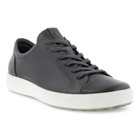 Ecco Mens Soft 7 Lace Up Sneakers-Titanium