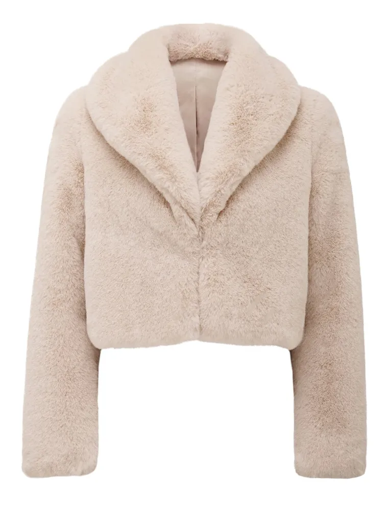 EverNew Amera Crop Faux Fur Coat