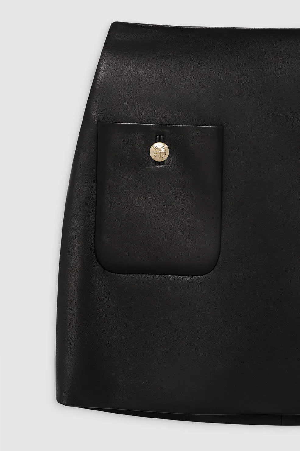 Finn Skirt - Black Leather