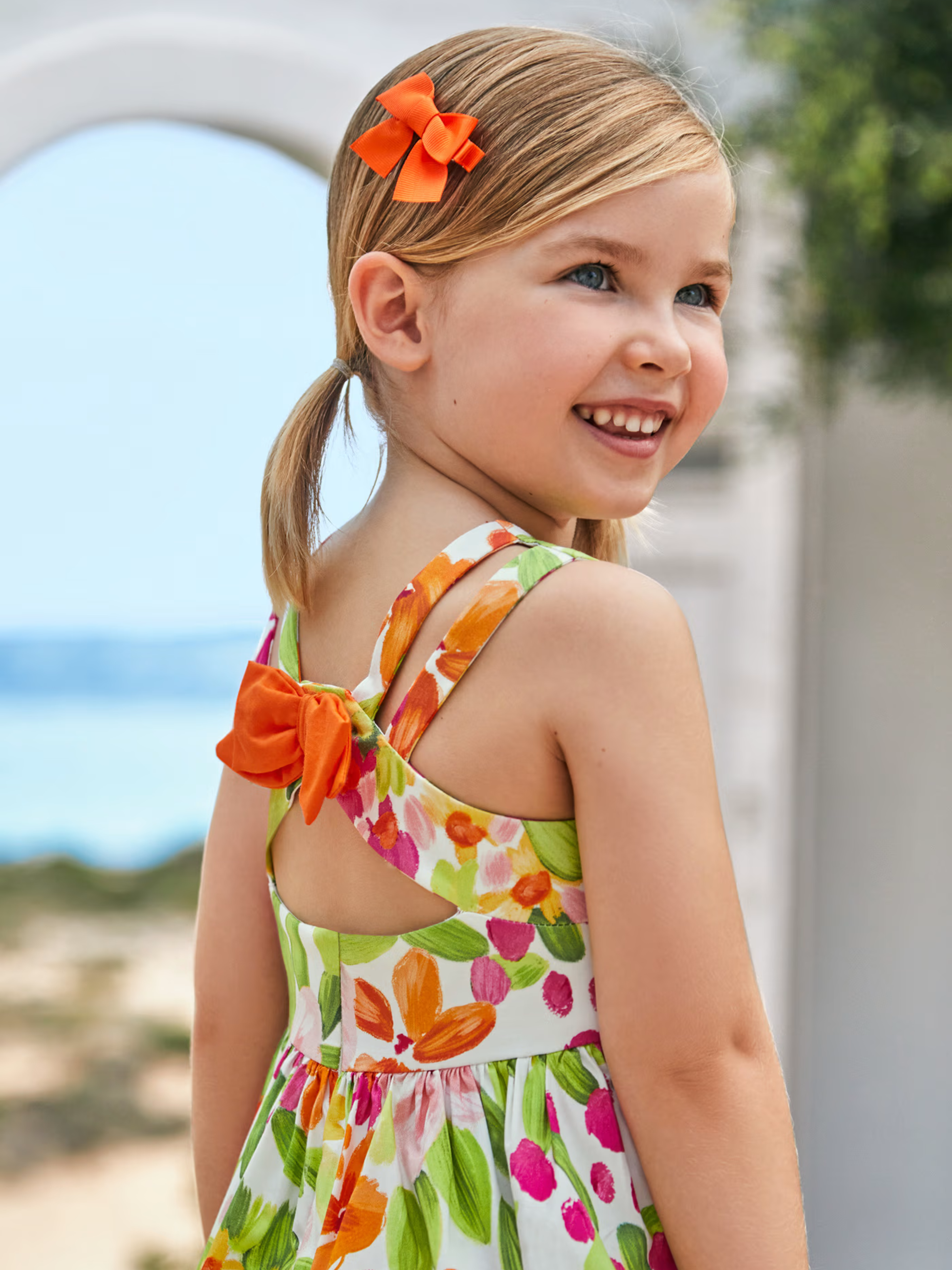 Floral Dress w/ Bow Back - Toddler Girl