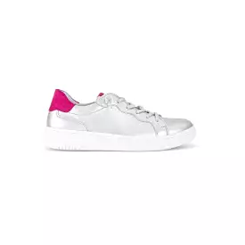 Gabor Silver Pink  Leather Trainer 34261