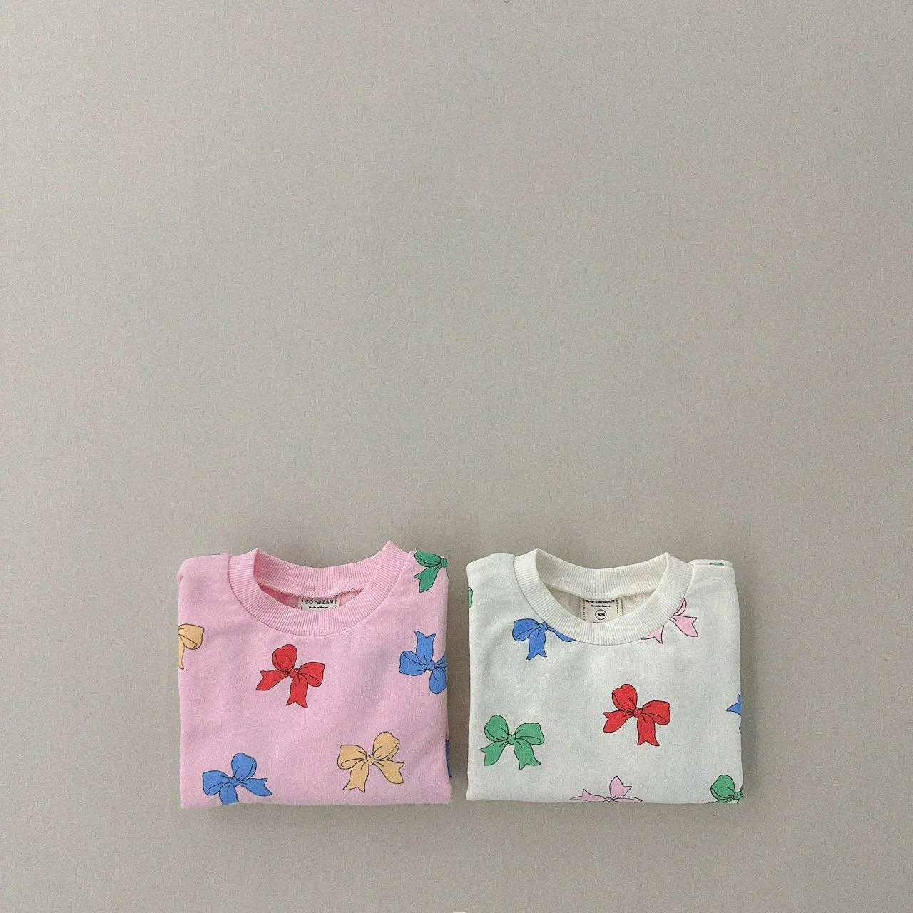 Girls Bow Print Sweatshirt & Skirt Set (1-6y) - 2 Colors