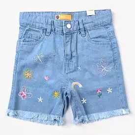 Girls Denim rigid Short Garden-LIGHT BLUE