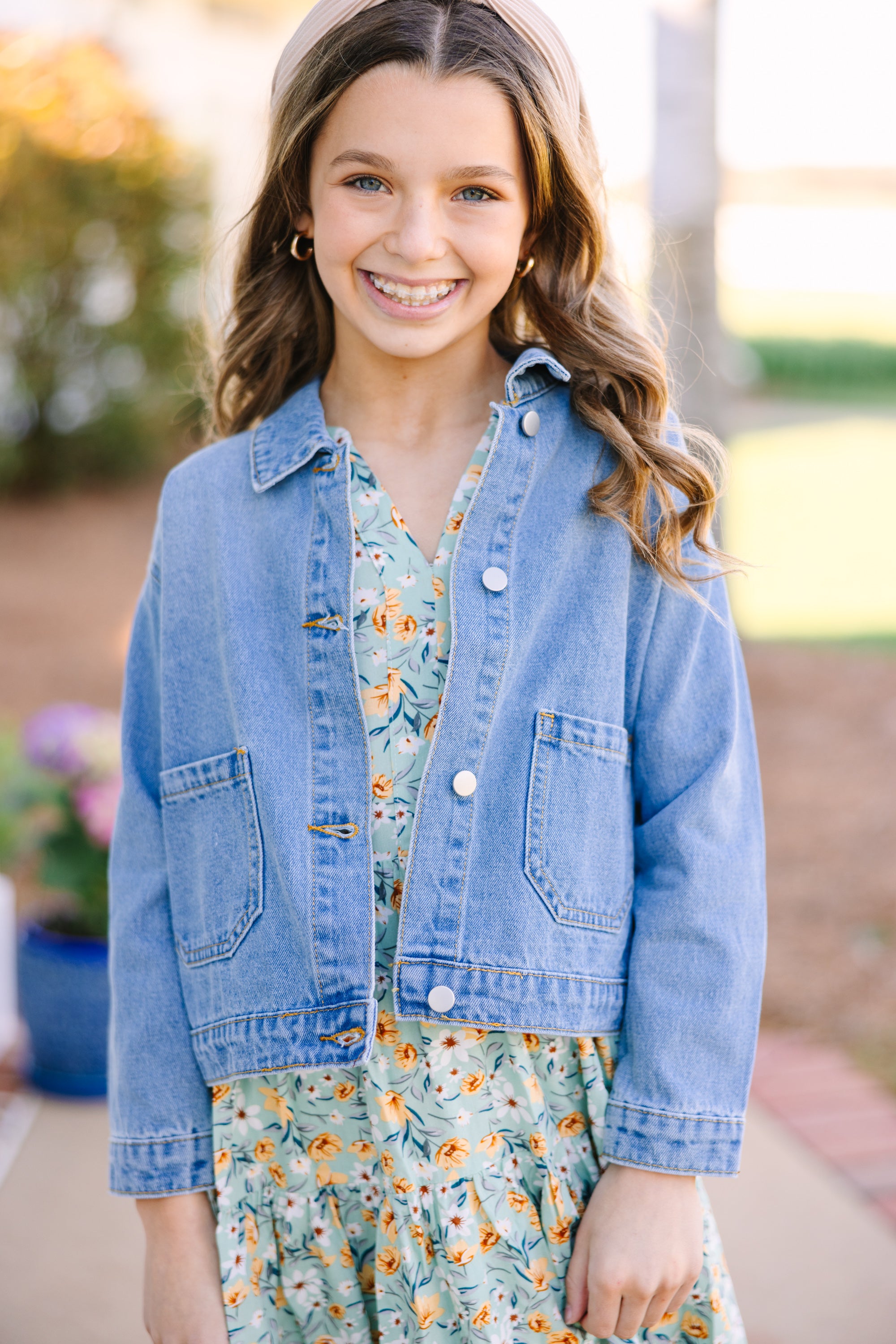 Girls: Today's The Day Light Wash Denim Jacket