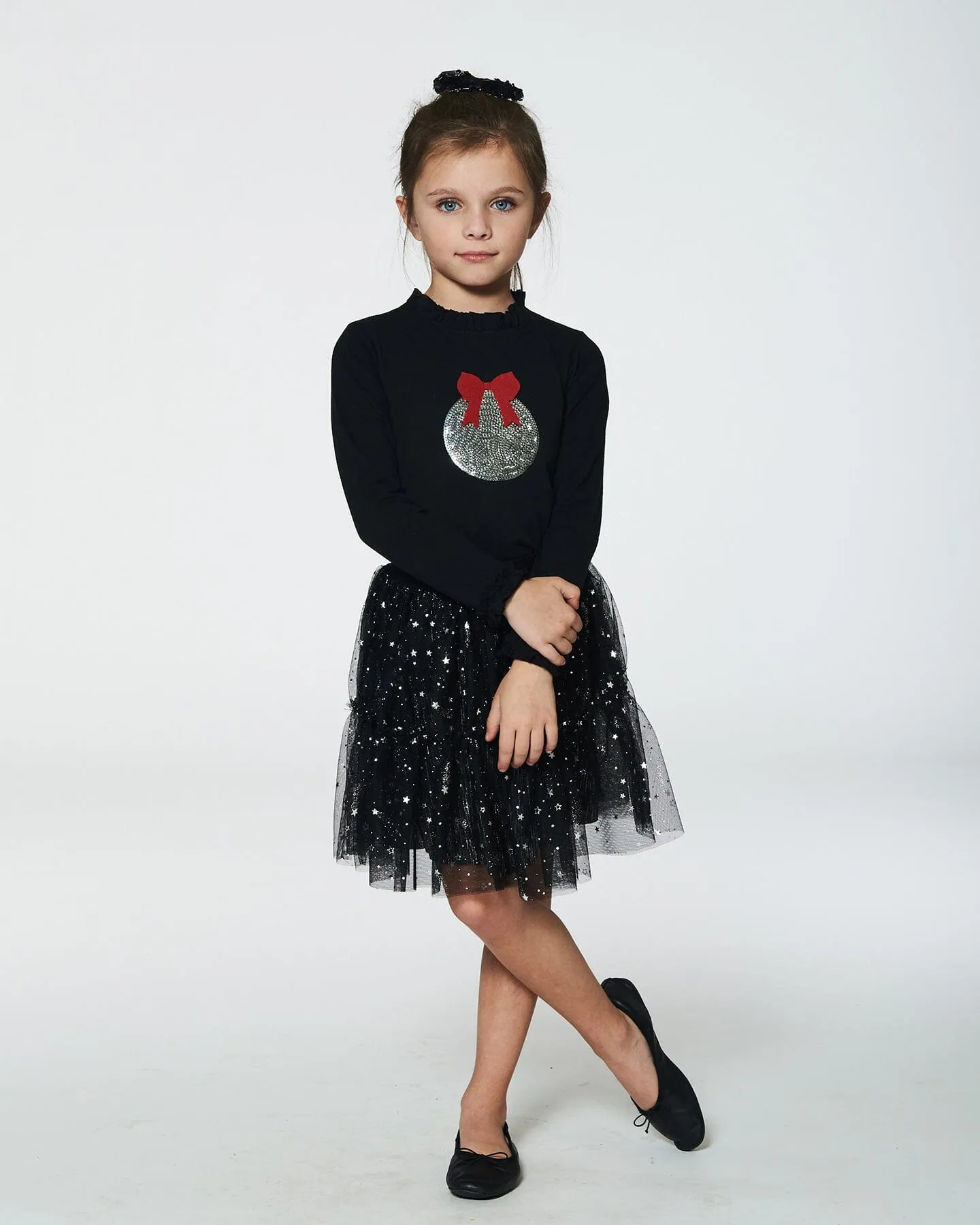 Glittering Tulle Skirt Black