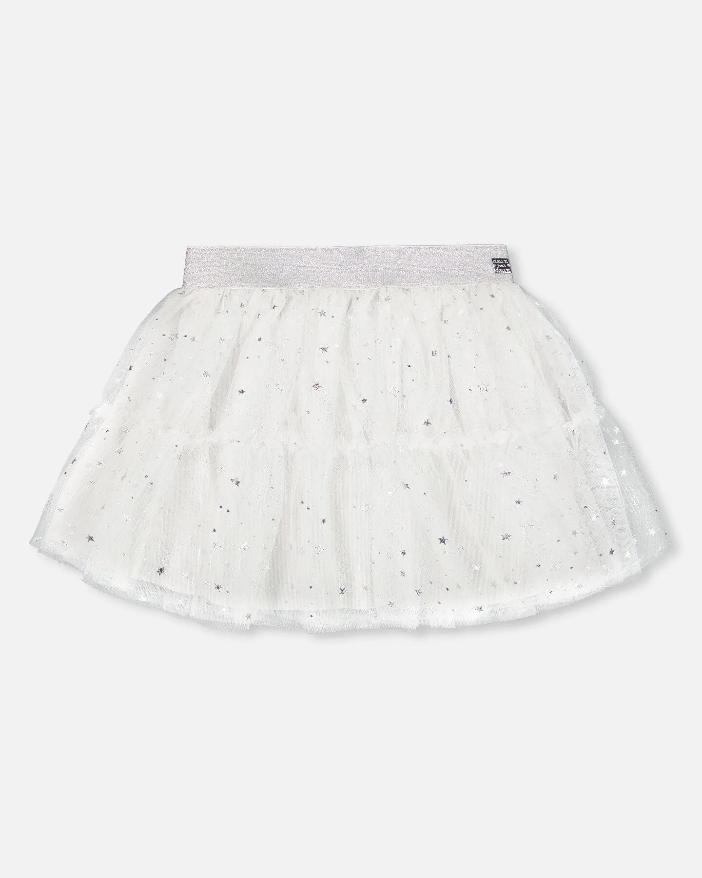 Glittering Tulle Skirt Off White