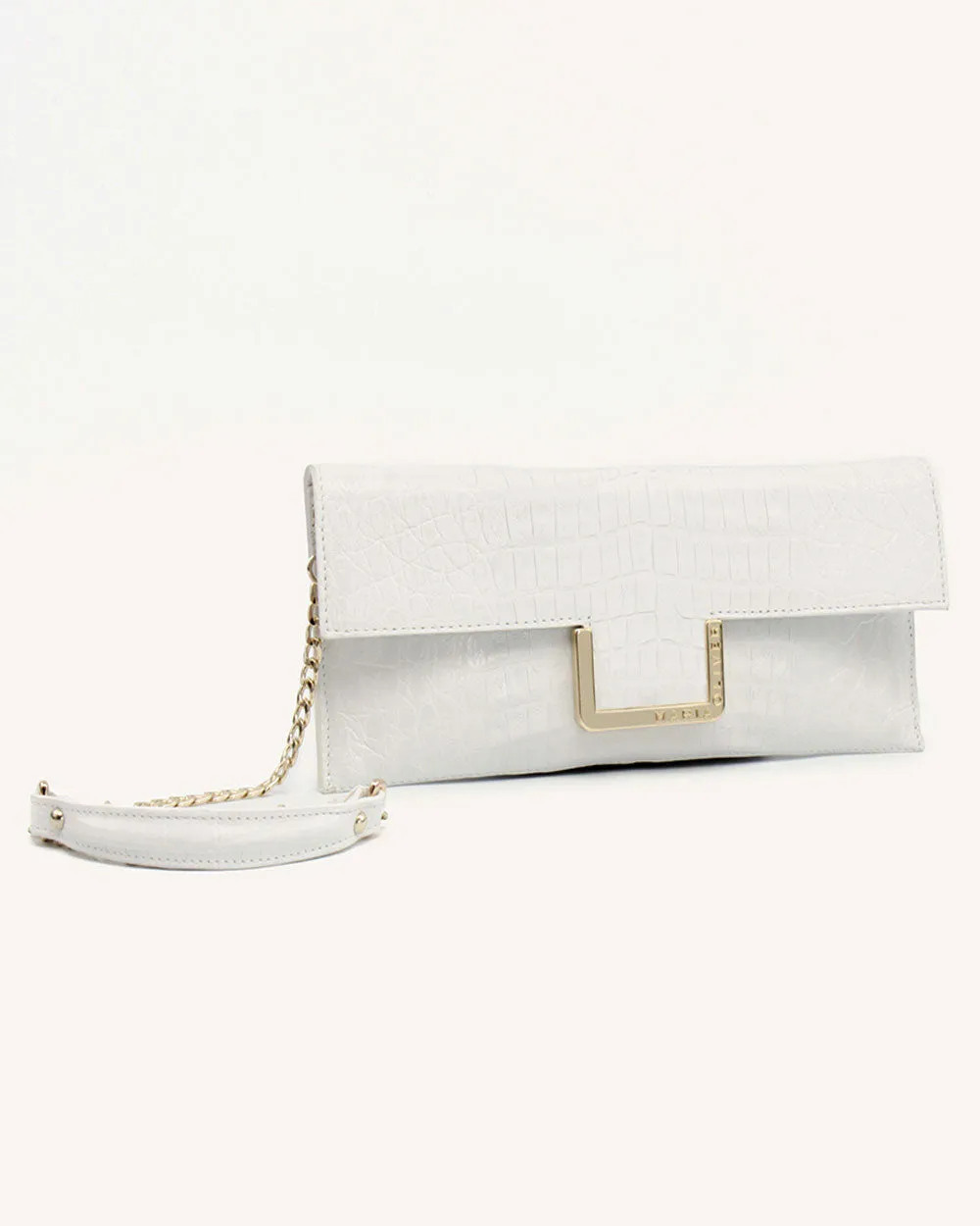 Gracia Clutch in White