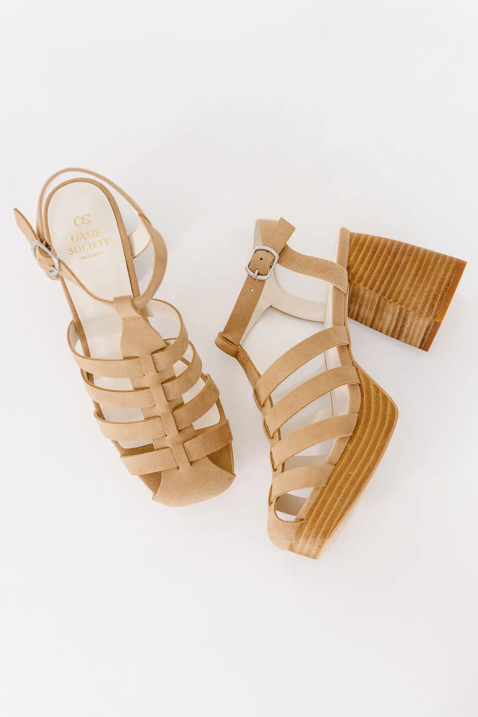 Hailee Platform Heels in Khaki - FINAL SALE