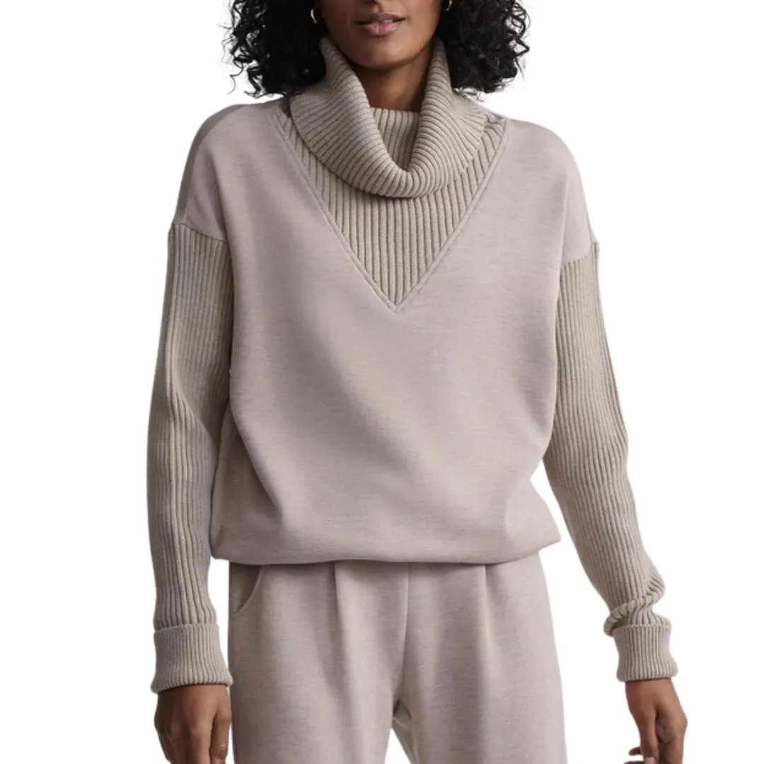 HANNAH COWL NECK SWEATER TAUPE