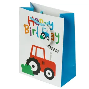 Happy Birthday Little Tractors Medium Gift Bag GBAG93B