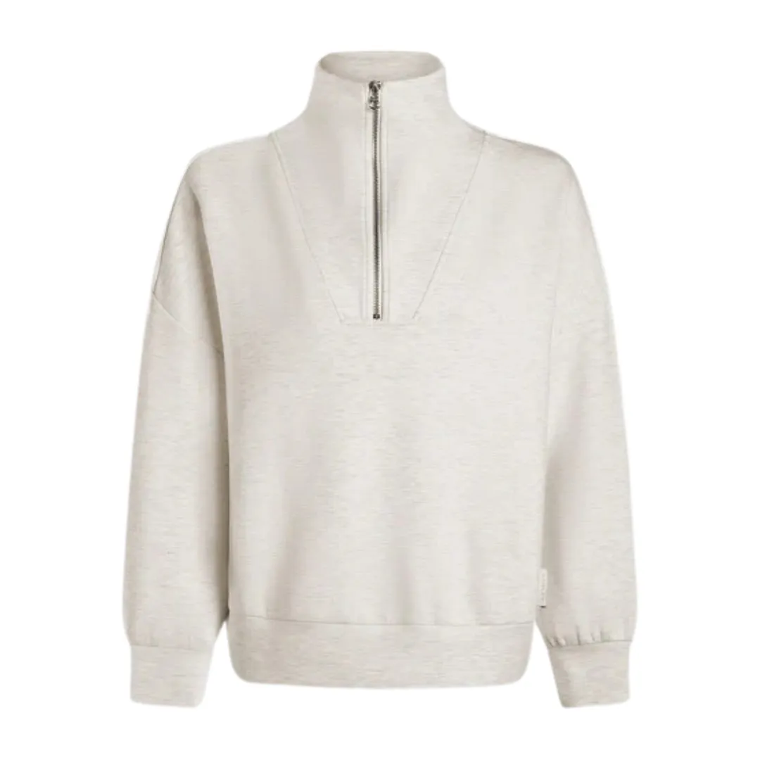 HAWLEY HALF ZIP SWEATER IVORY MARL